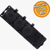 Resim Kupa Monofaze 3'lü Kauçuk Grup Priz 