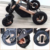 Resim 4 Adet - Çocuk Arabası Tekerlek Kılıfları, Poliester Malzeme, Dışarıda Temizliği Koruma Kolaylığı, 17.02cm ile 25.91cm Boyutlu Tekerleklere Uyar 
