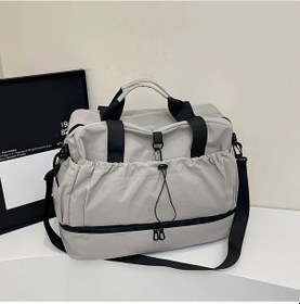 Resim Gateesat Eonothem Büyük Gri Seyahat Çantası Ayarlanabilir Askı Cep Haftasonu Ve Uzun Seyahatler Gri 