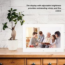 Resim Dijital Fotoğraf Çerçevesi, Hareket Sensörlü 13 İnç HD 1080P Dijital Fotoğraf Çerçevesi, Görüntü Önizleme İşlevi, Slayt Gösterisi Oynatma, Saat Takvimi, Arkadaşlar Ve Aile Için 