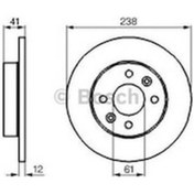 Resim Fren Disk Ayna Ön 238mm Düz R9 R11 0986479831 Bosch 0986478105 