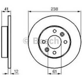 Resim Fren Disk Ayna Ön 238mm Düz R9 R11 0986479831 Bosch 0986478105 