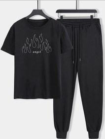 Resim uyguntarz Unisex White Angel Baskılı 2'li Eşofman Takımı 