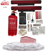 Resim Millenmax Lüx Trafik ve İlk Yardım Seti - Muayene Uyumlu 2 KG Araç Yangın Tüpü 