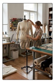 Resim Manken İstanbul 38 Beden Yarım Bacak Yüksek Kalite Döküm Ayak Kollu Profesyonel Prova Mankeni Terzi Mankeni 