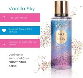 Resim Mad Vanilla Sky 250 ml Vücut Spreyi – Kadınlar için Oryantal Body Mist | Vanilya, Hindistan Cevizi ve Amber Notalı Uzun Süre Kalıcı ve Ferah 