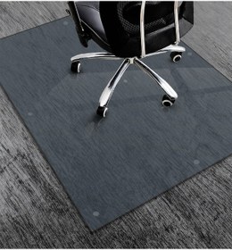 Resim Cam Sandalye Matı Füme Cam 100cm X 120cm 