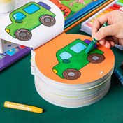 Resim 2-6 Yaş Çocuklar için Boyama Kitabı ve Zeka Hayvan Boyama Kitabı, Küçük ve Sevimli Taşınabilir Boyama Malzemeleri 