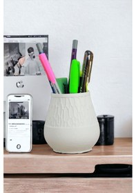 Resim Kalemlik Beyaz Renk Masa Kalemliği Organizer Kalemlik Model 3 Çok REnkli 