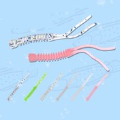 Resim 10 adet Çift Renkli Yumuşak Balıkçılık Yemleri, Bas Balıkçılığı için Kabartmalı Tasarımlı 5cm Silikon Voblerlar - Karışık Renkler (Mavi, Beyaz, Pembe, Yeşil), Balıkçılık Aksesuarları | Çift Renkli Yem | Esnek Balıkçılık Yemleri, Üst Su Balıkçılık Yemleri 