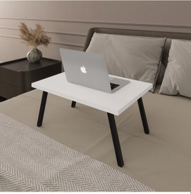 Resim Katlanır Laptop Çalışma Masası-laptopmasa01-beyaz Beyaz 