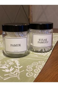 Resim Lesia Home Kulak Pamuğu Ve Pamuk Kavanozu 2’li Set 