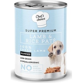 Resim Chef's Choice Pate Lamb Puppy Kuzulu Düşük Tahıllı Yavru Köpek Konservesi 6 x 400 G 