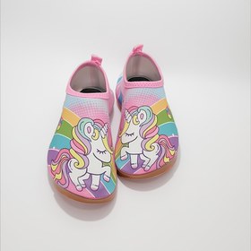 Resim Kızlar için Hızlı Kuruyan Slip-On Su Ayakkabısı - Karakter Desenli, Yumuşak Kumaş Üst & Kaymaz Tabanlı Plaj ve Havuz Ayakkabısı - Tüm Mevsimler İçin Hafif EVA Dolgulu, Nefes Alabilen Malzeme, Yazlık Aktivite Ayakkabıları 