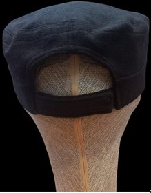 Resim Kışlık Kastro Model Şapka Kaşe Kumaş Siyah Renk Ayarlanabir Siyah 