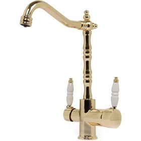 Resim Ema Rustik Arıtmalı Mutfak Bataryası Gold 