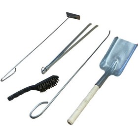 Resim Mobilreyon Şömine Seti 5'li,gelberi,karıştırıcı,kürek,maşa,fırça 