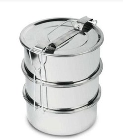 Resim Genel Markalar Tek Kişilik 3'lü Yemek Taşıma Kabı Paslanmaz Sefer Tası 