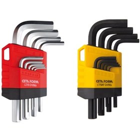 Resim Ceta Form 18 Parça Kombo L Allen Anahtar Takımı (Kısa Tip) - Metrik/SAE 