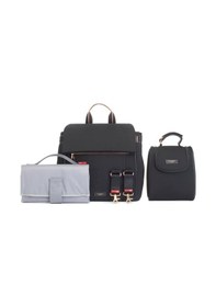Resim Storksak St. James Bebek Bakım Çantası Siyah Scuba 38x34x14 CM Gri - Siyah 