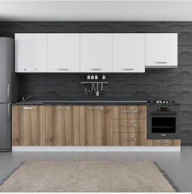 Resim Minar 300 Cm Mutfak Dolabı Beyaz Dore 300-D12 Beyaz 