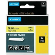 Resim DYMO 18490 RHİNOPRO ESNEK NAYLON ŞERİT (12mmx3,5mt) SARI-SİYAH 