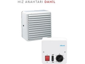 Resim Elıcent Vitro 12/300 Cam ve Duvar Tipi Aksiyal Fan (Hız Anahtarı Dahil) 