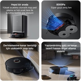 Resim Xiaomi Robot Vacuum X20 Max Robot Süpürge Siyah 