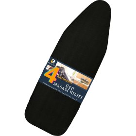 Resim Normadia Süngerli, Lastikli, Ayarlanabilir Ütü Masası Kılıfı - 50X150 cm Siyah 