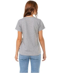 Resim Vıshenka Kadın Gri Compact Penye Pamda Baskılı T-Shirt Gri 