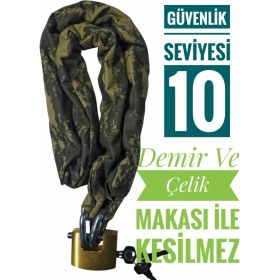 Resim Hard Security Grade 14 mm 3 Metre Kesilmez Motorsiklet Zincir Kilit Motor Kilidi Motorsiklet Kilidi 