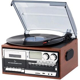 Resim Knstar KN-110 Bluetooth Kumandalı CD'li Kaset USB Radyo 33-45-78 Uyumlu Pikap 