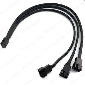Resim Yüksek Kalite 3 Lü Fan Çoklayıcı Pwm Y Splitter Kablo 
