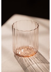 Resim Rakle Flower El Yapımı Kendinden Renkli 2'li Su Bardağı Seti Pembe 450 Cc Renkli 