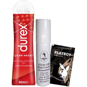 Resim Durex Çilek Hazzı 50 Ml Jel + Stud100 Geciktirmeyesprey + Hediye 
