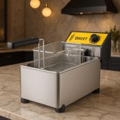 Resim Gri Elektrikli Fritöz 3 Lt Patates Kızartma Makinesi 