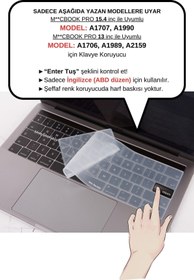 Resim Mcstorey Macbook Pro Klavye Koruyucu (US-ADB INGİLİZCE) A1706 A1989 A2159 / A1707 A1990 Ile Uyumlu 