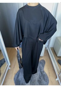 Resim Keymoda Kadın Panço Takım Siyah Siyah 