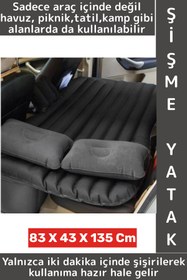 Resim Wintoup Özel Üretim Konforlu Araba Yatağı Outdoor Kamp Piknik Havuz Pompa Hediyeli Araç İçi Şişme Yatak Seti 
