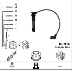 Resim Ngk 9895 RC-ZE36 Ateşleme Kablosu B6BF18140A 