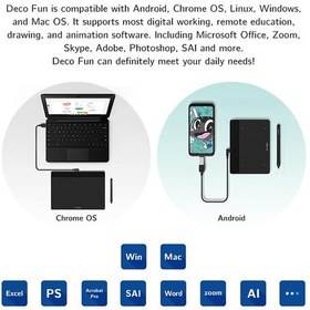 Resim Xp-pen Deco Fun L Grafik Tablet Siyah 