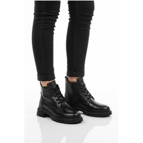 Resim Voyager Siyah Hakiki Deri İçi Polarlı Kadın Topuklu Bot Çok Renkli 