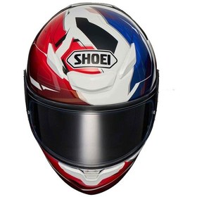 Resim Shoei Nxr 2 Capriccio Kapalı Motosiklet Kaskı Beyaz - Kırmızı - Mavi 
