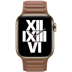 Resim ​​​Watch Ultra 49mm Kordon Uyumlu KRD-34 Deri Strap Kayış CLO- Kahverengi 