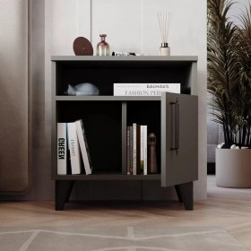 Resim Reyo Home Enda Kommen 3 Bölmeli Kapaklı Komodin Antrasit 