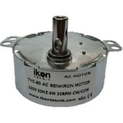 Resim Tyc 50.49Ktyz 30 Rpm Cw Ccw Çift Yön 4W Ac Senkron Motor 