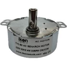 Resim Tyc 50.49Ktyz 30 Rpm Cw Ccw Çift Yön 4W Ac Senkron Motor 