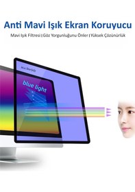 Resim Apple Uyumlu MacBook Air 15 İnç M2-m3 Ekran Koruyucu Mavi Işık Filtresi Touchıd'li Air A2941 A3114 İle Anti Blue Ray 