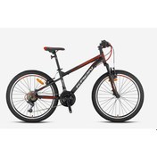 Resim Kron Vortex 4.0 24 Jant 21 Vites V-fren Çelik Çocuk Bisikleti Siyah Kırmızı Kron Vitesli Bisiklet Siyah - Kırmızı 