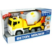 Resim Popit Toys Işıklı Ve Sesli Çalışan Beton Mikseri 1.12 Ölçek Büyük Boy Sarı 